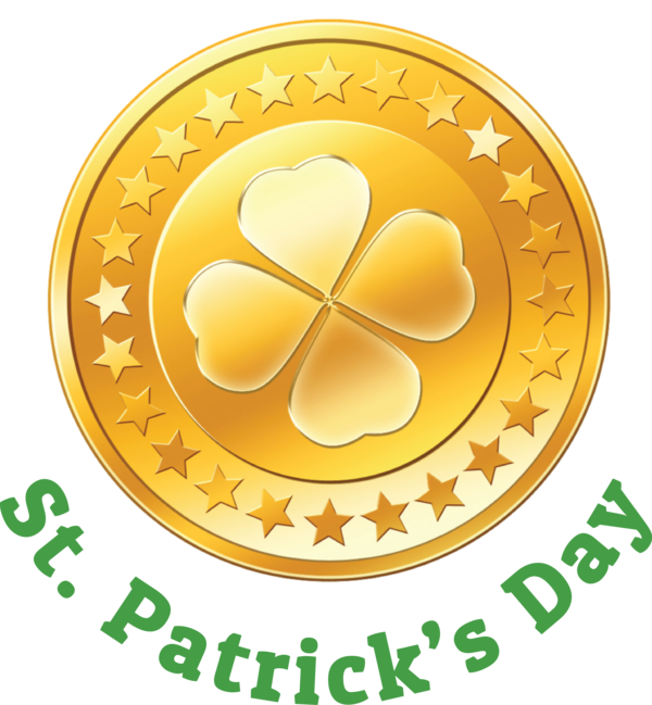 Transparent St. Patrick's Day Coin Gold coin Gold for Saint Patrick for St Patricks Day