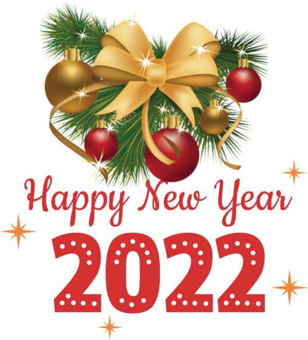 Transparent New Year Bauble Christmas Day Holiday Ornament for Happy New Year 2022 for New Year