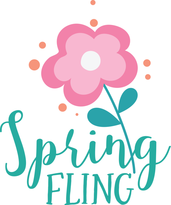 Transparent Easter Design Floral design Logo for Hello Spring for Easter