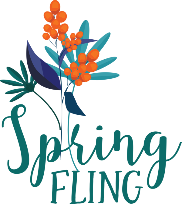 Transparent Easter Cut flowers Logo Design for Hello Spring for Easter