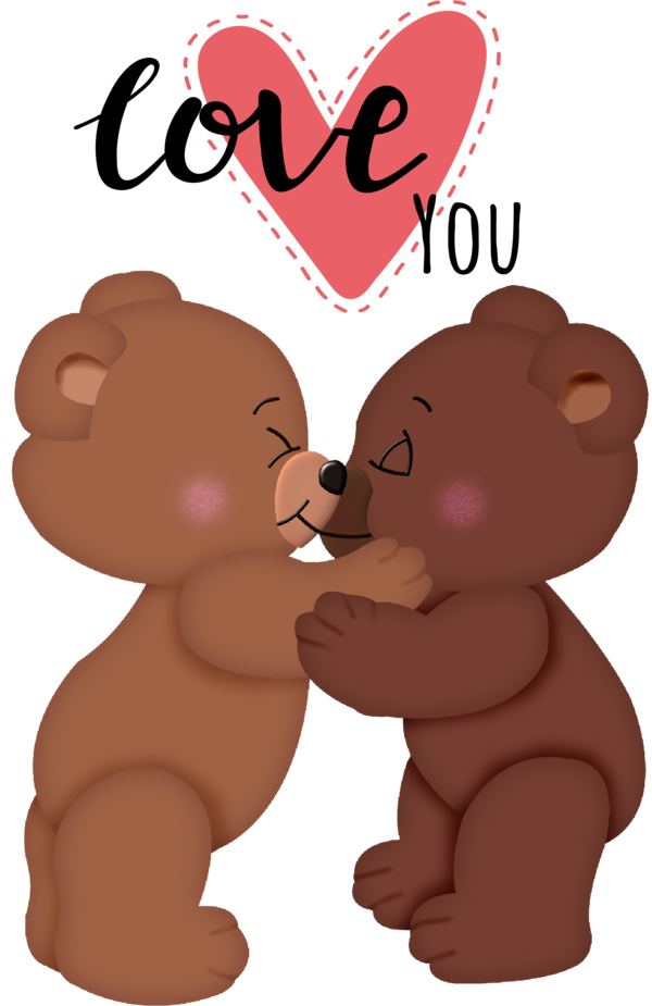 Transparent Valentine's Day Bears Brown bear Friend Bear for Valentines for Valentines Day