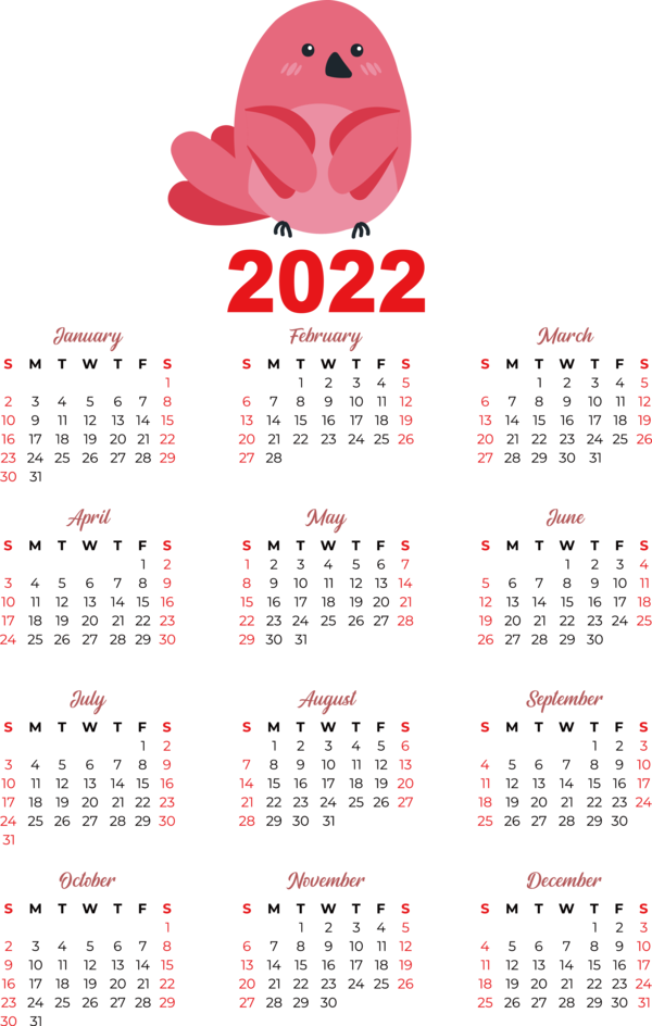 Transparent New Year calendar Calendar for Printable 2022 Calendar for New Year