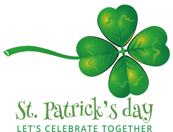 Transparent St. Patrick's Day Leaf Plant stem Cat for Saint Patrick for St Patricks Day