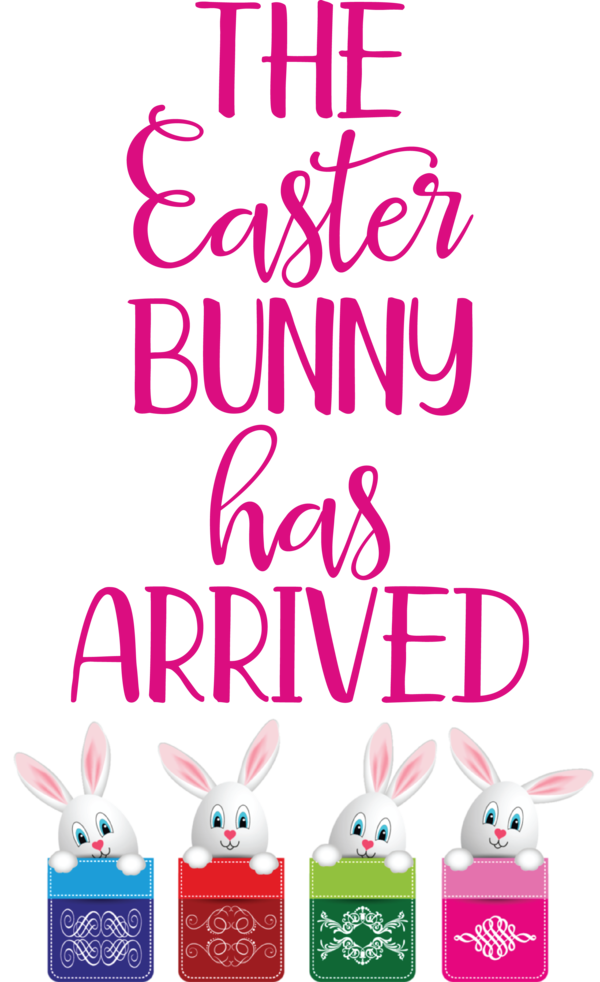 Transparent Easter Font Pink M Meter for Easter Bunny for Easter