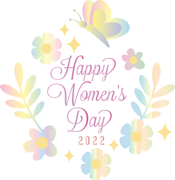 Transparent International Women's Day Floral design Design Line for Women's Day for International Womens Day
