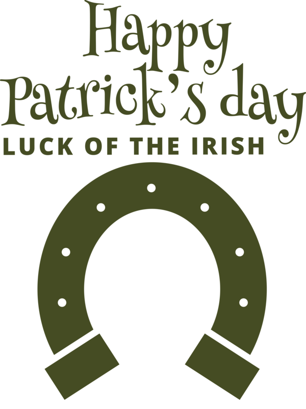 Transparent St. Patrick's Day Logo Font Number for Saint Patrick for St Patricks Day