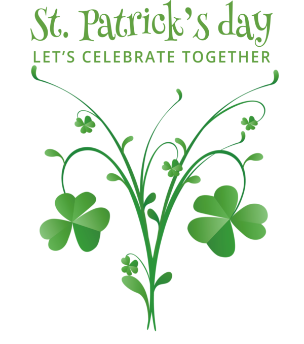 Transparent St. Patrick's Day Shamrock St. Patrick's Day Design for Saint Patrick for St Patricks Day