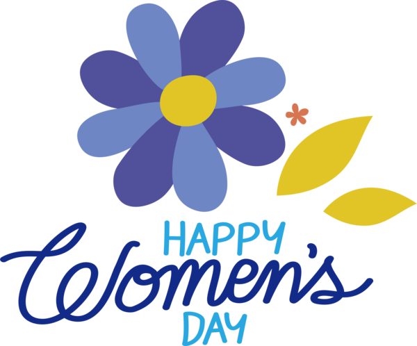 Transparent International Women's Day Cut flowers Logo Floral design for Women's Day for International Womens Day