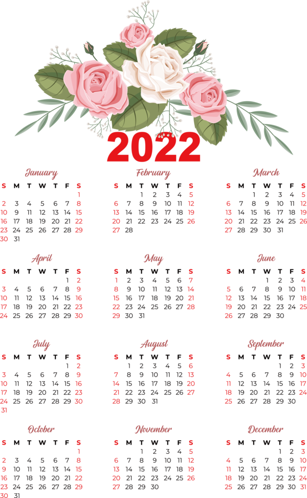 Transparent New Year Calendário fevereiro 2022 calendar Islamic calendar for Printable 2022 Calendar for New Year