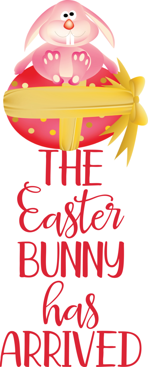 Transparent Easter Poster Line Text for Easter Bunny for Easter