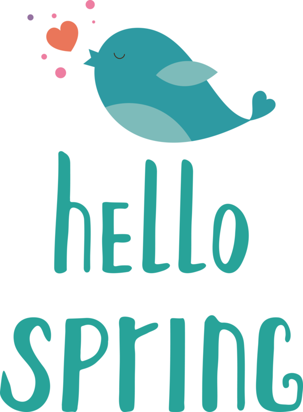 Transparent Easter Design Human Logo for Hello Spring for Easter