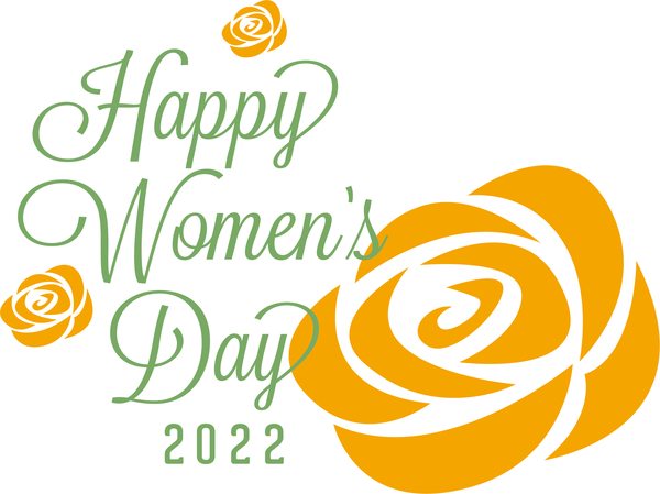 Transparent International Women's Day Cut flowers Design Logo for Women's Day for International Womens Day