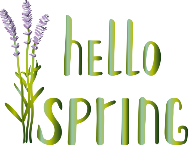 Transparent Easter Drawing Design Herb for Hello Spring for Easter