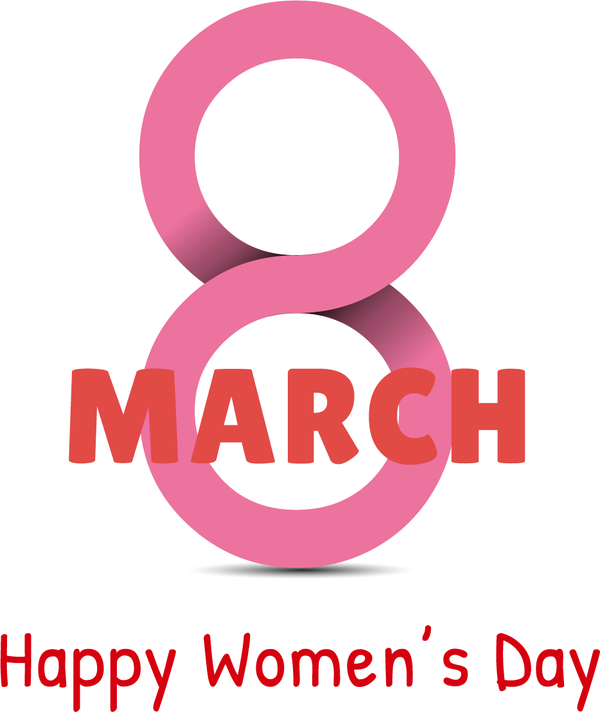 Transparent International Women's Day Logo Design Line for Women's Day for International Womens Day