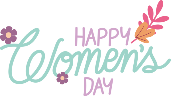 Transparent International Women's Day Floral design Logo Design for Women's Day for International Womens Day