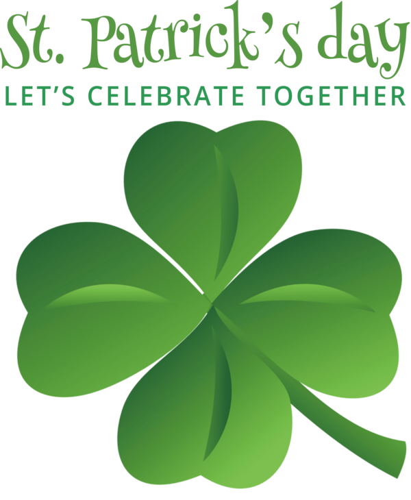 Transparent St. Patrick's Day Leaf Shamrock Design for Saint Patrick for St Patricks Day