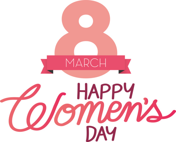 Transparent International Women's Day Logo Line Design for Women's Day for International Womens Day