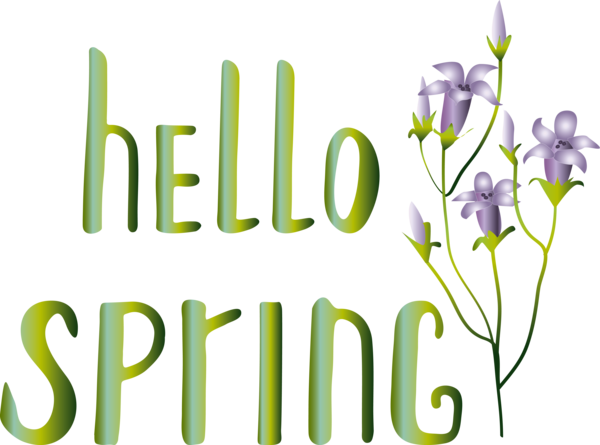 Transparent Easter Flower Design Vector for Hello Spring for Easter