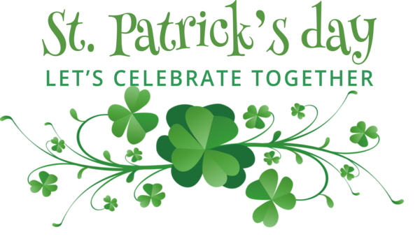 Transparent St. Patrick's Day Design Four-leaf clover Clover for Saint Patrick for St Patricks Day