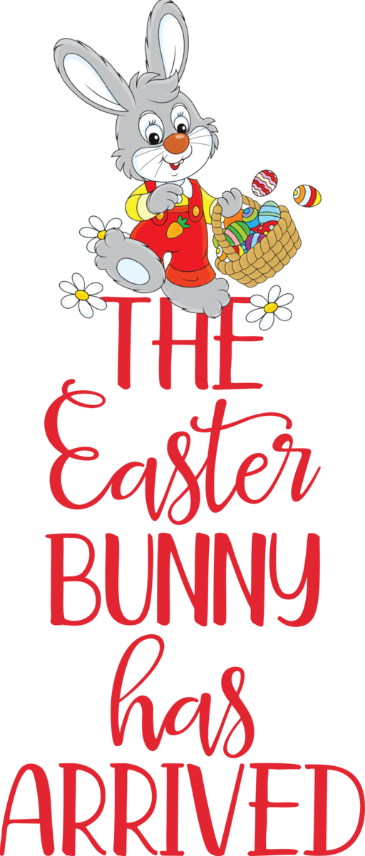 Transparent Easter Design Line Text for Easter Bunny for Easter