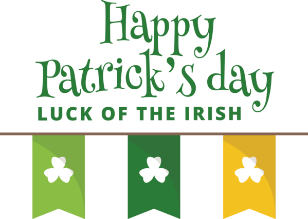 Transparent St. Patrick's Day Leaf Logo Design for Saint Patrick for St Patricks Day