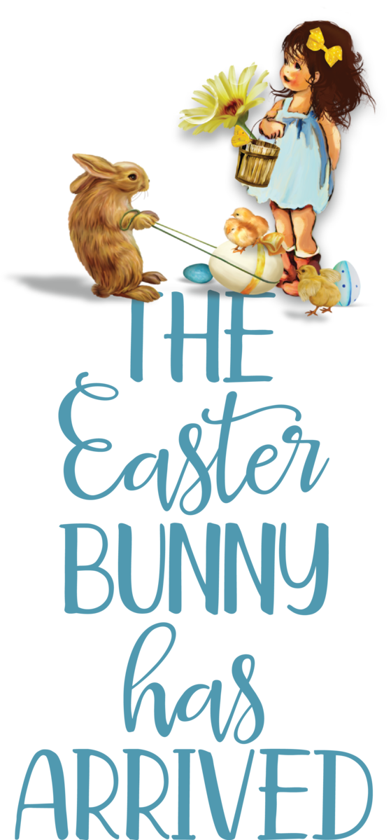 Transparent Easter Human Poster Text for Easter Bunny for Easter