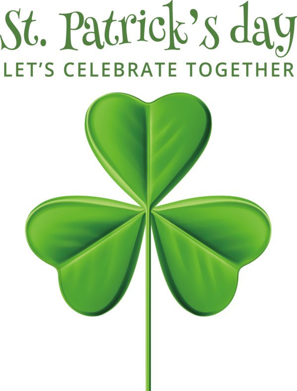 Transparent St. Patrick's Day Leaf Shamrock Design for Saint Patrick for St Patricks Day