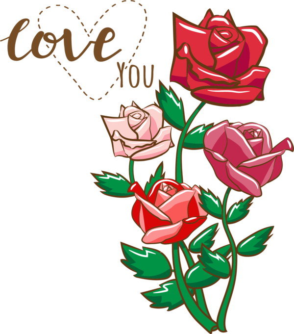 Transparent Valentine's Day Flower Garden roses Rose for Valentines for Valentines Day