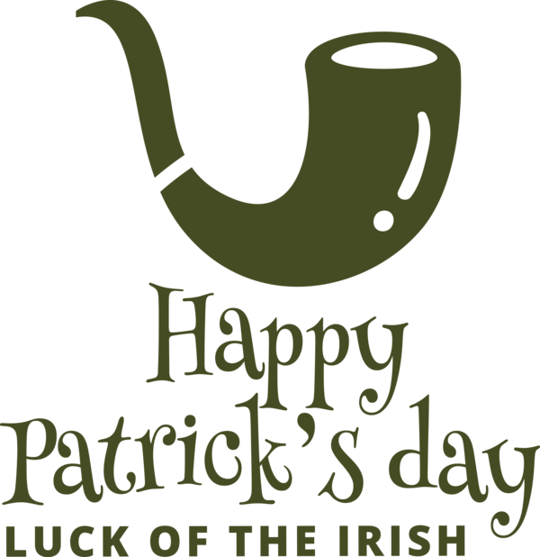 Transparent St. Patrick's Day Logo Design Line for Saint Patrick for St Patricks Day