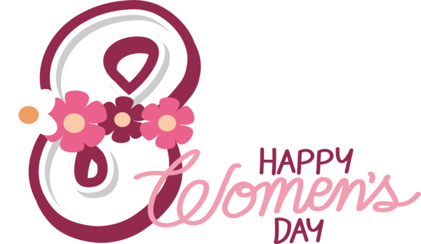 Transparent International Women's Day Design Logo Line for Women's Day for International Womens Day
