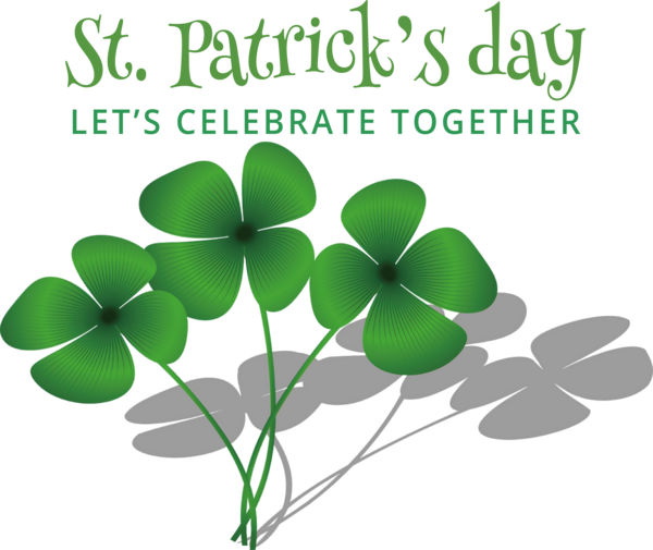 Transparent St. Patrick's Day Four-leaf clover Luck create for Saint Patrick for St Patricks Day