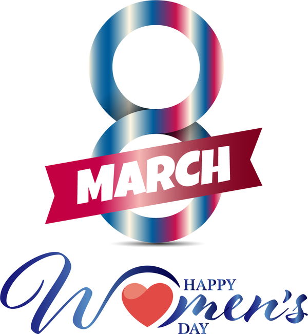 Transparent International Women's Day Design New Year card Logo for Women's Day for International Womens Day