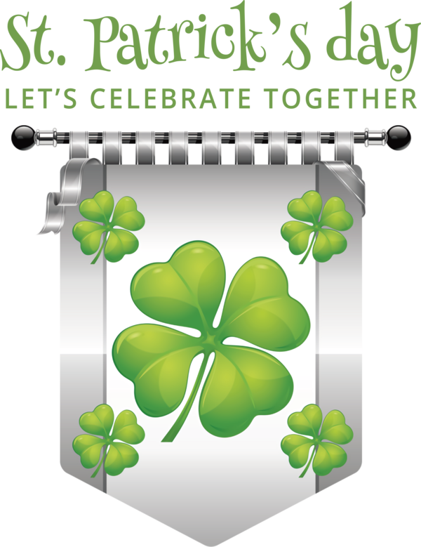 Transparent St. Patrick's Day Clover Four-leaf clover Leaf for Saint Patrick for St Patricks Day