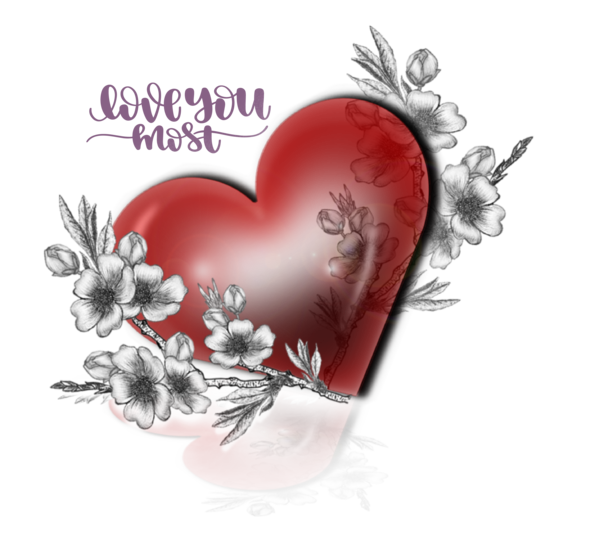 Transparent Valentine's Day Flower Rose Floral design for Valentines for Valentines Day