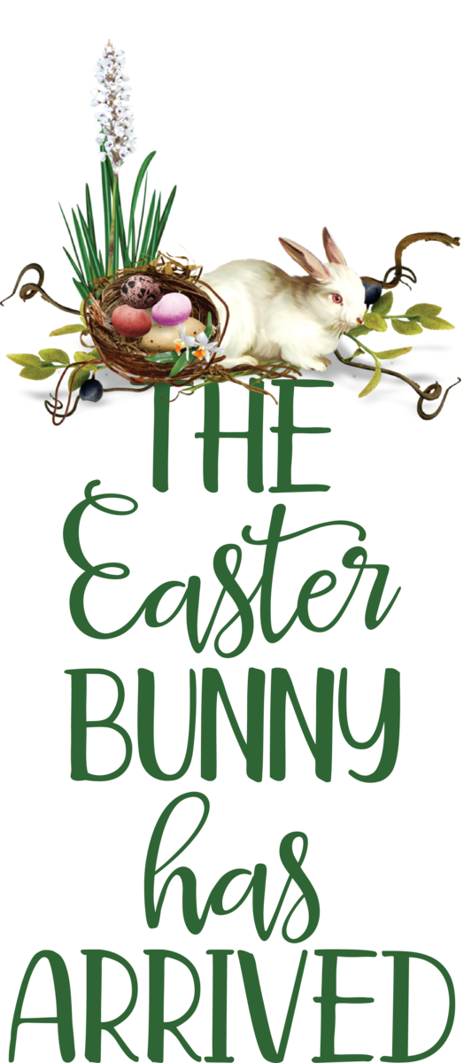 Transparent Easter Floral design Design Font for Easter Bunny for Easter