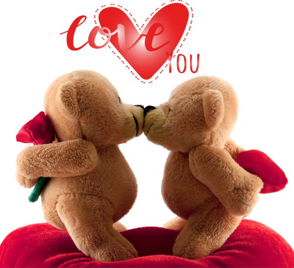 Transparent Valentine's Day Bears Teddy bear Stuffed toy for Valentines for Valentines Day