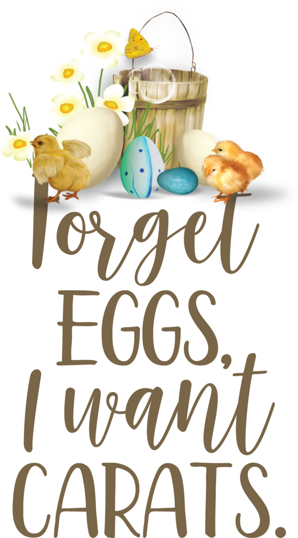 Transparent Easter Floral design Design Font for Easter Egg for Easter