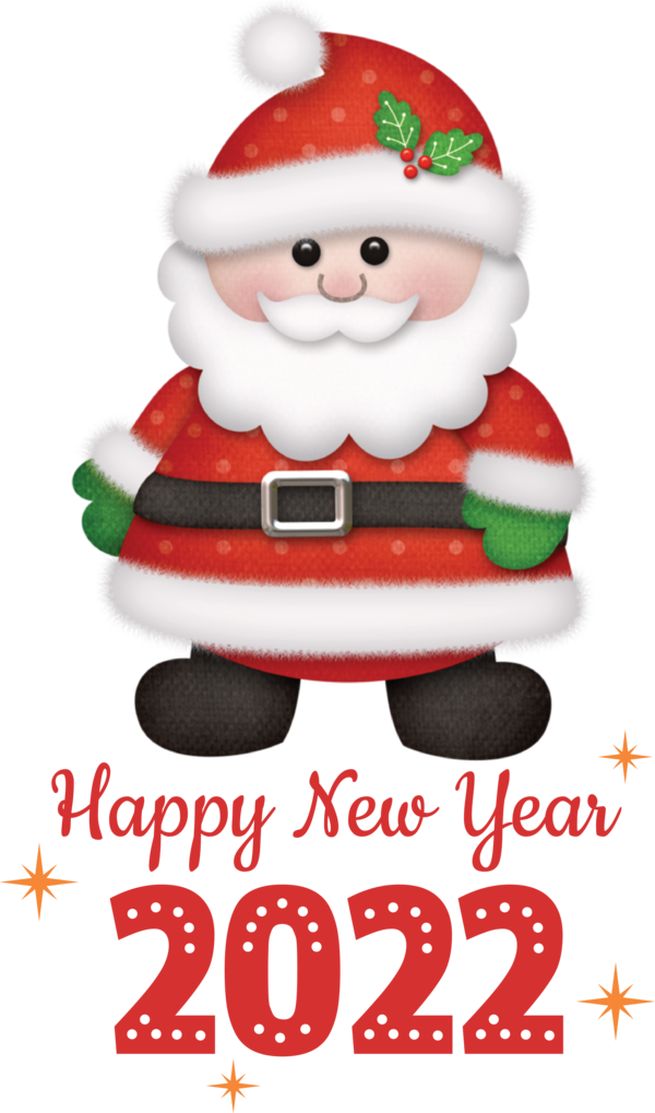 Transparent New Year Christmas Day Bauble Santa Claus for Happy New Year 2022 for New Year