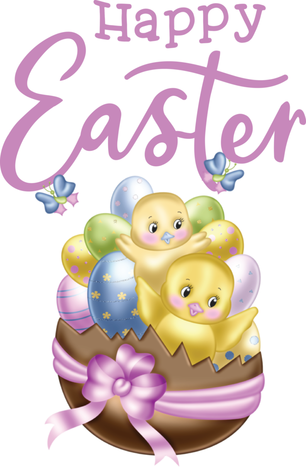 Transparent Easter Cartoon Flower Character for Easter Day for Easter
