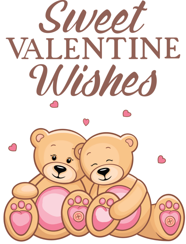 Transparent Valentine's Day Teddy bear Puppy Cartoon for Valentines for Valentines Day