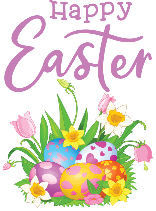 Transparent Easter Easter Eggs in Grass Easter Bunny Royalty-free for Easter Day for Easter