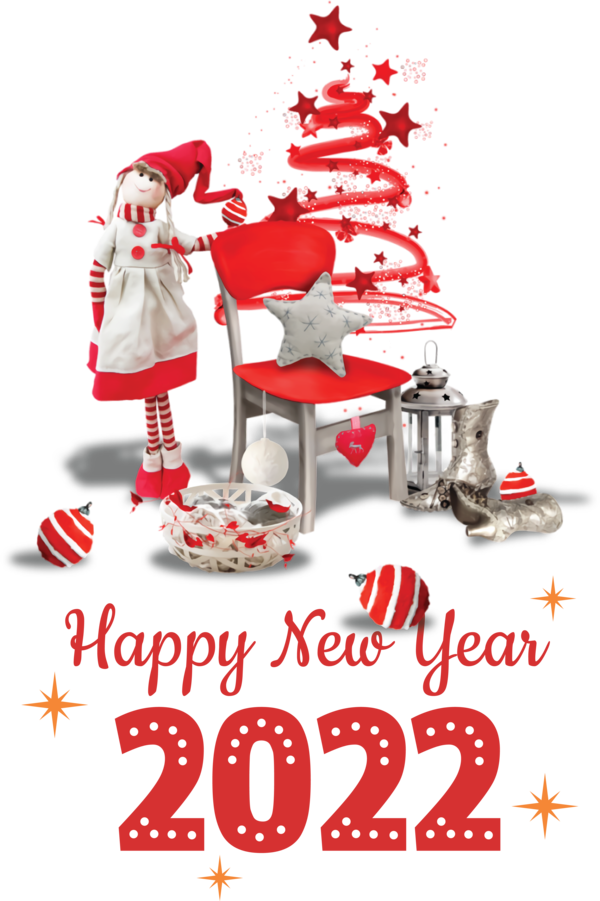 Transparent New Year Christmas decoration Bauble Christmas Day for Happy New Year 2022 for New Year