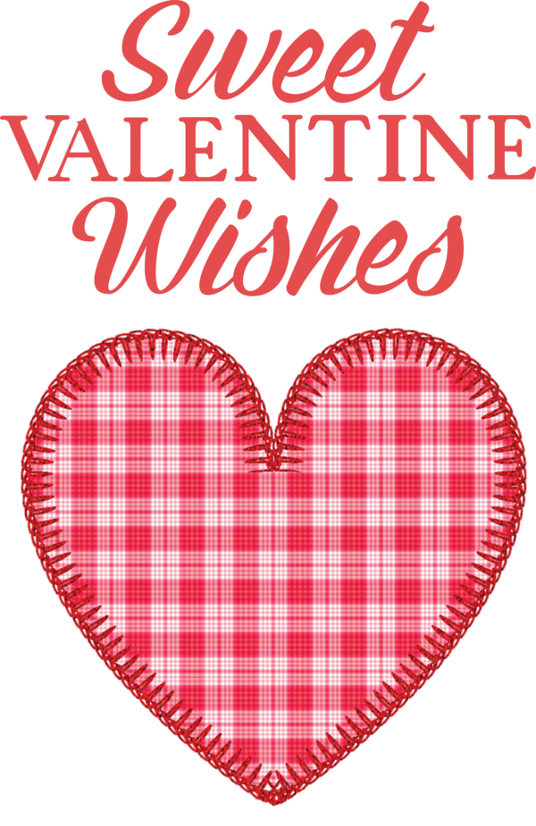 Transparent Valentine's Day T-Shirt Heart Tartan for Valentines for Valentines Day