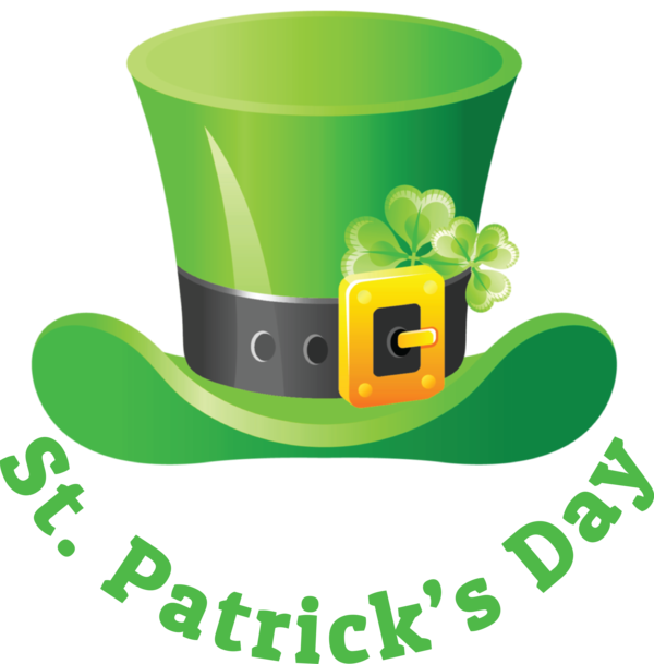 Transparent St. Patrick's Day Logo Design Symbol for Saint Patrick for St Patricks Day