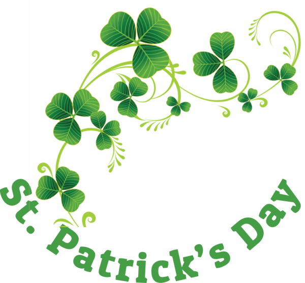 Transparent St. Patrick's Day Shamrock Transparency Four-leaf clover for Saint Patrick for St Patricks Day