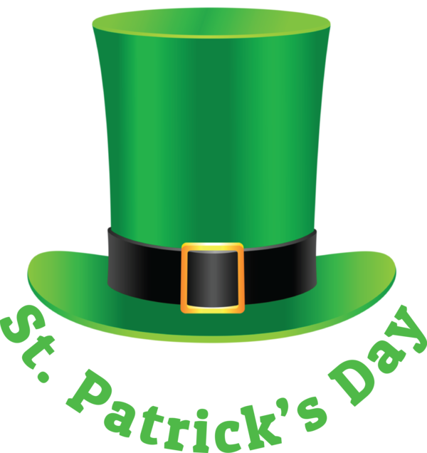 Transparent St. Patrick's Day Design Symbol Cylinder for Saint Patrick for St Patricks Day