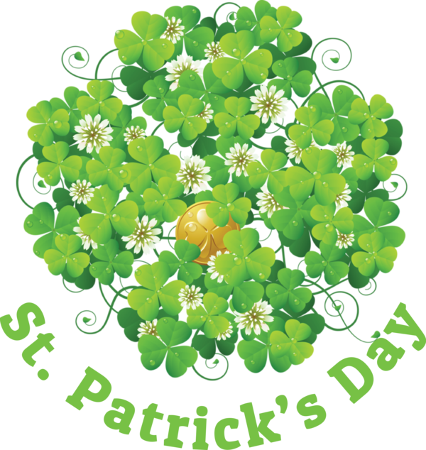 Transparent St. Patrick's Day Flower Shamrock Plant for Saint Patrick for St Patricks Day