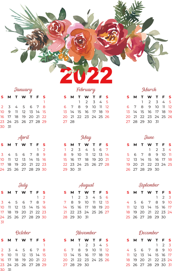 Transparent New Year Happy New year drawing Design calendar for Printable 2022 Calendar for New Year