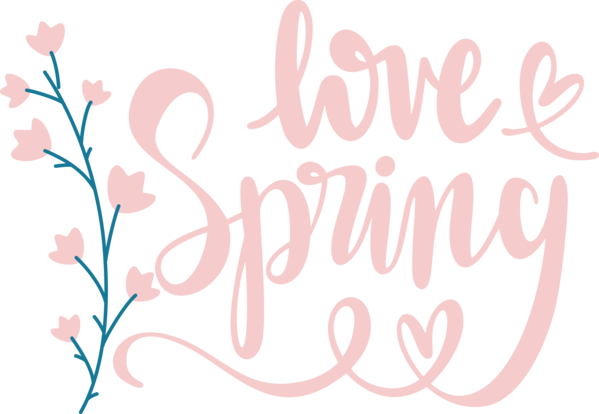 Transparent Easter Color Text Line art for Hello Spring for Easter