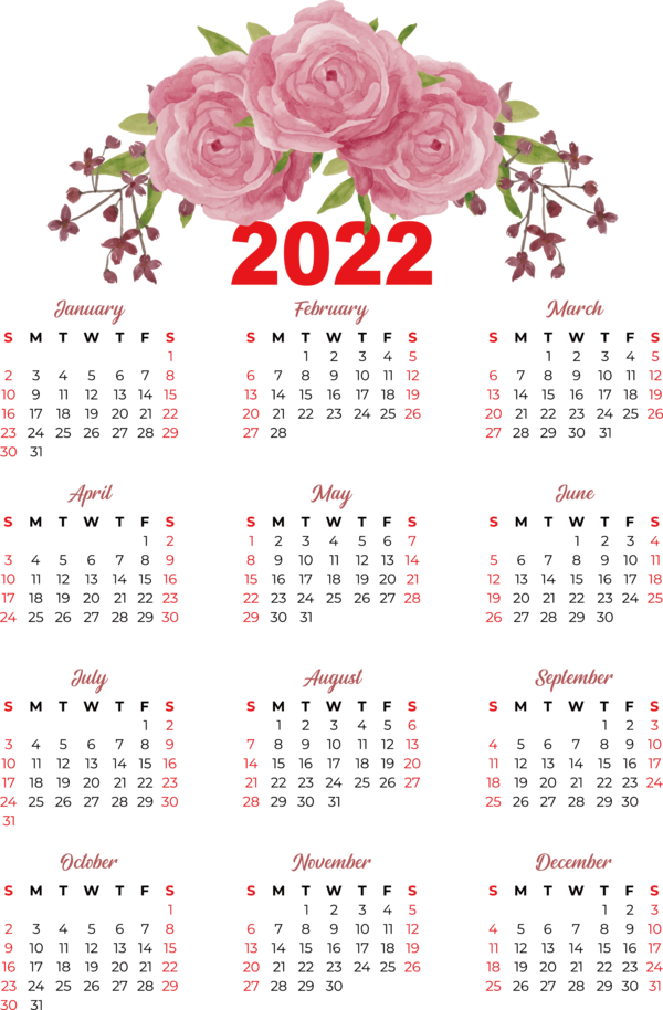 Transparent New Year Calendário fevereiro 2022 calendar CALENDARIO 2022 for Printable 2022 Calendar for New Year